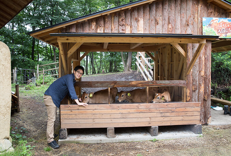 森林ノ牧場の子牛小屋