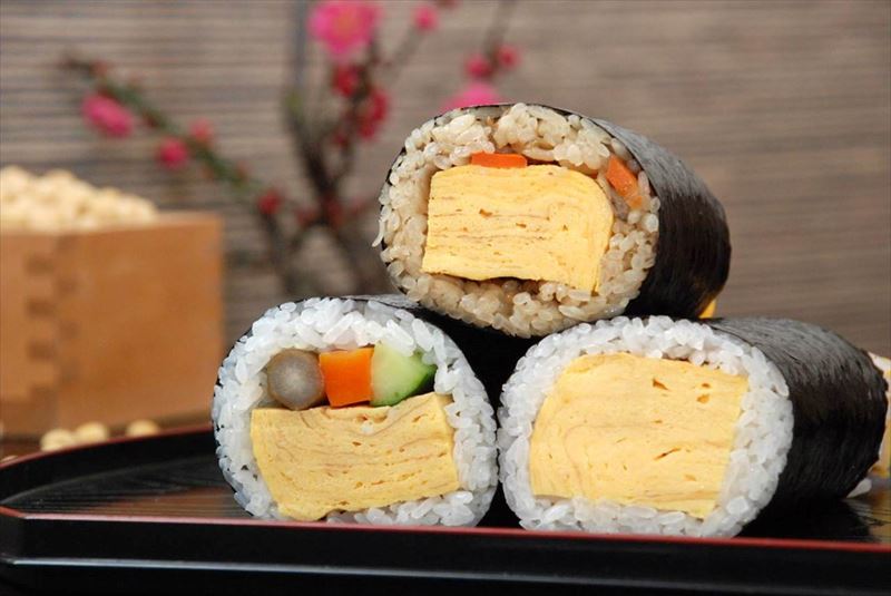 卵焼きを巻いた太巻き