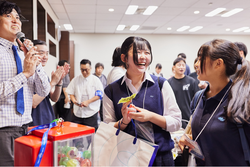 生産者さんからのおいしい特賞が大当たりして、この笑顔